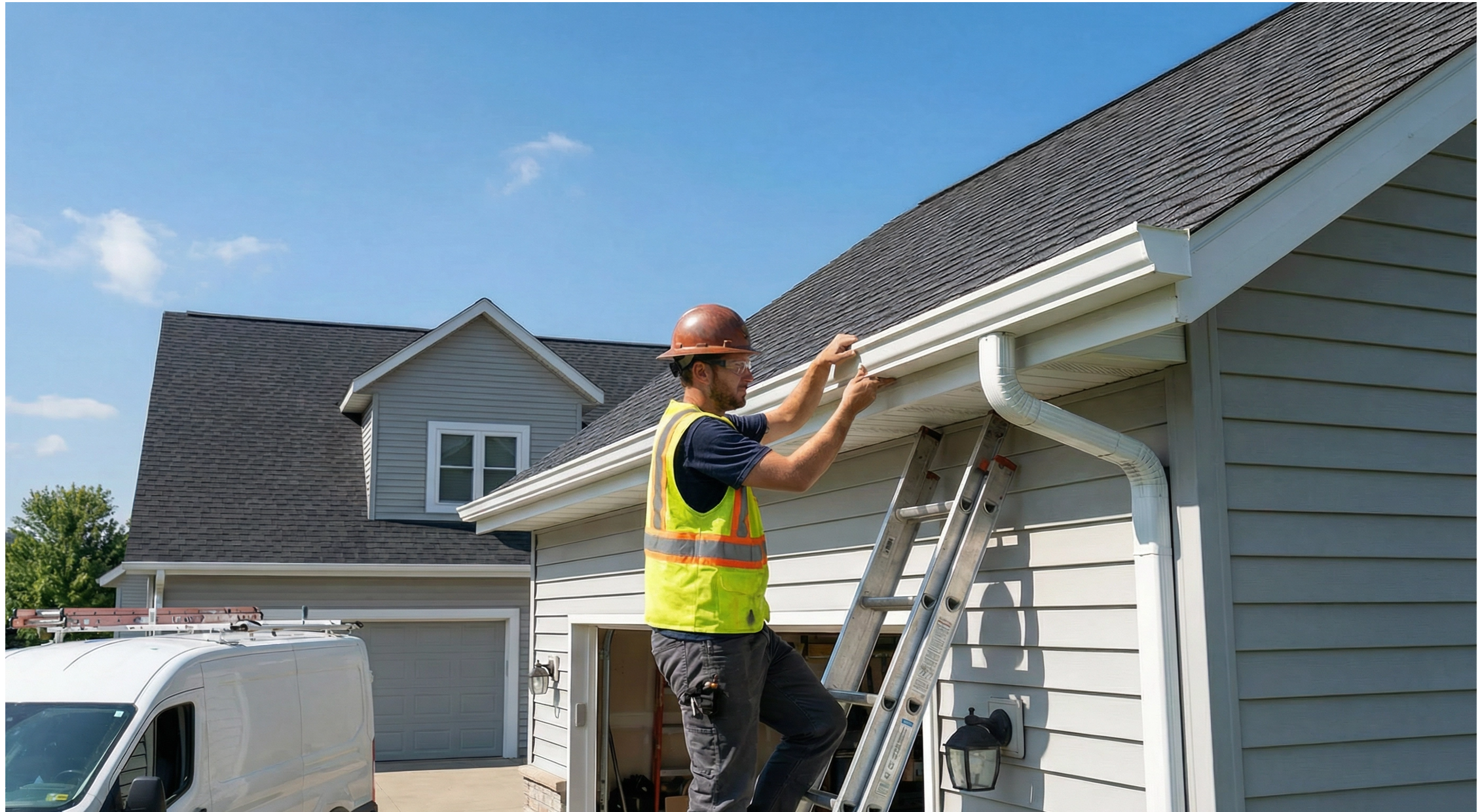 Gutter service technician